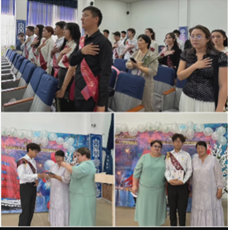 11 сынып түлектеріне аттестат табыстау рәсімі.